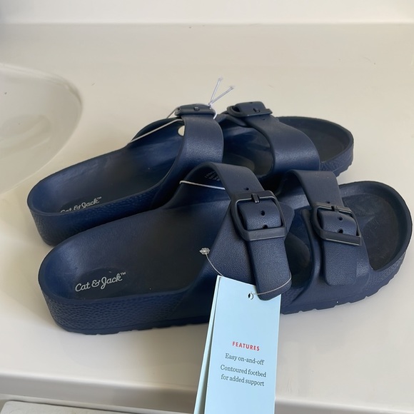Cat & Jack Shoes Blue Sandals Slides Birkenstocks Style Cat Jack 4